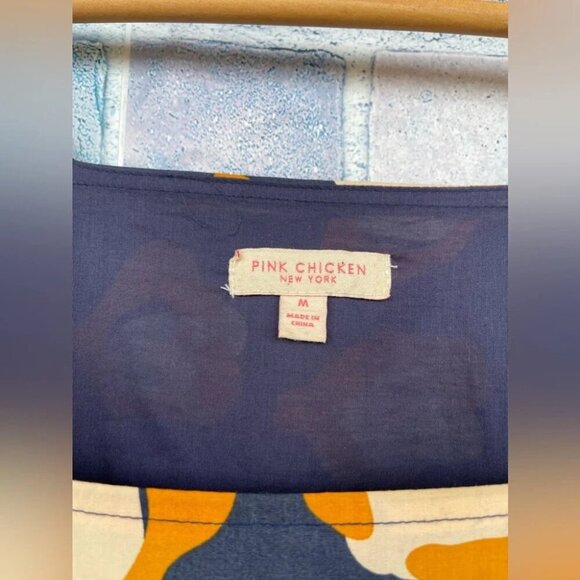 Pink Chicken New York Women's Dress in Navy mustard size medium - Picture 2 of 9